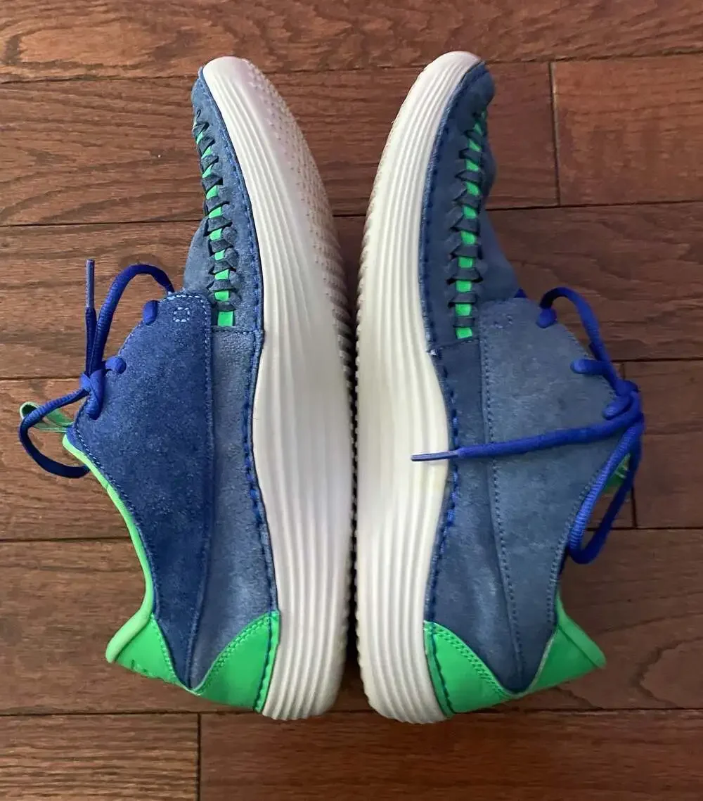 Nike Solarsoft Moccasin Woven 2013 Blue Green Suede Sneakers Men’s 11